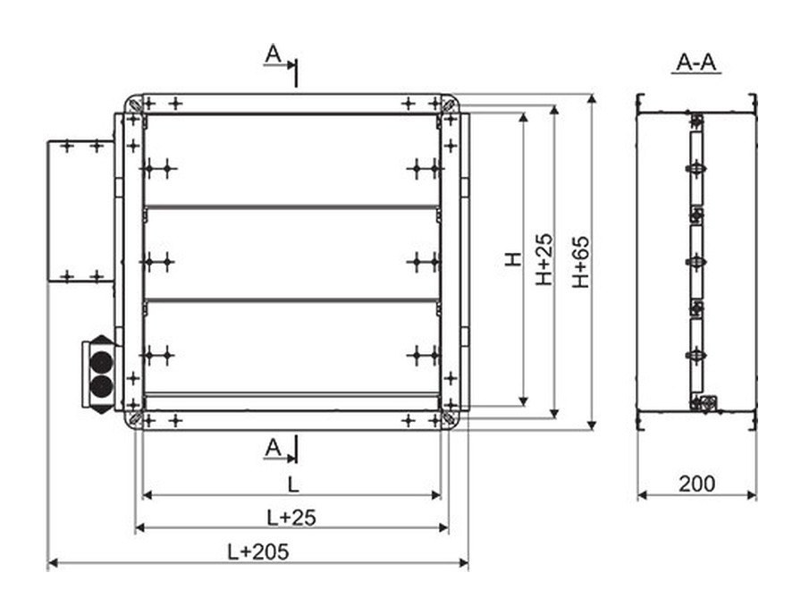 Клапан воздушный утеплённый КВУ 1000×400